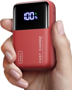 INIU Batterie Externe 25000mAh 100W Power Bank Rouge Format Mini - MacBook iPhone Samsung