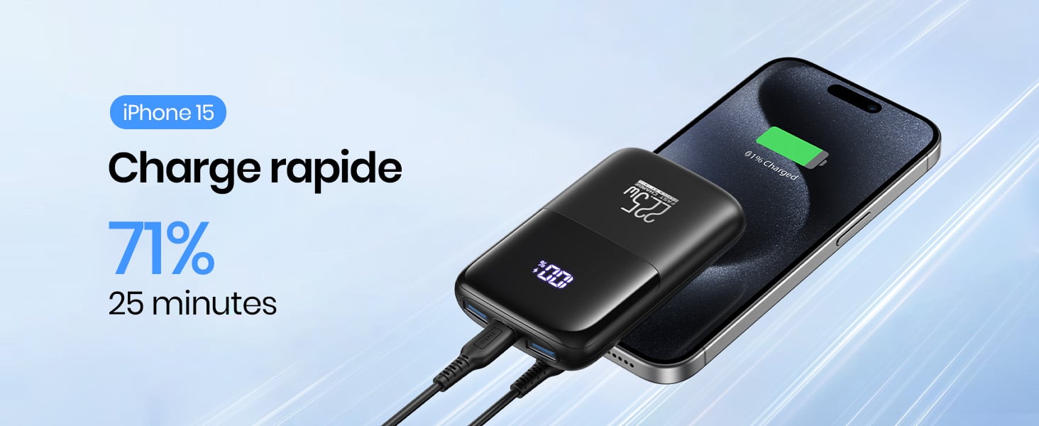 iPhone 15 recharge 25 minutes